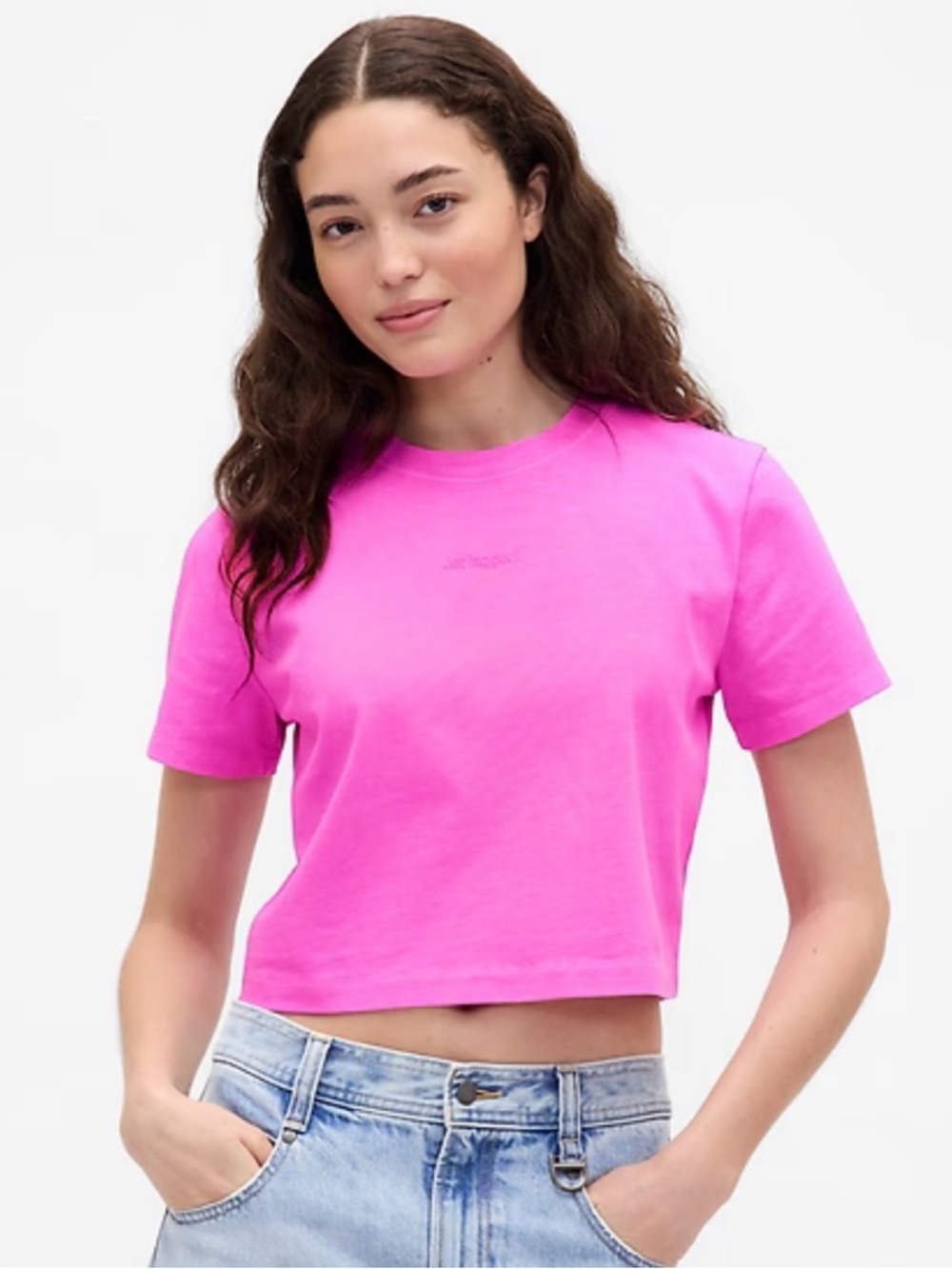 Gap × BÉIS Organic Cotton VintageSoft Crop Graphic T-Shirt NWT Size M